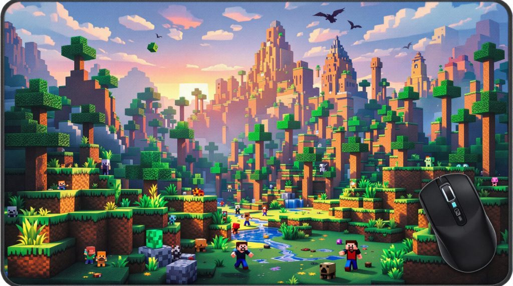 Choisissez le tapis de souris idéal pour vos sessions de jeu Minecraft. - SetupGaming